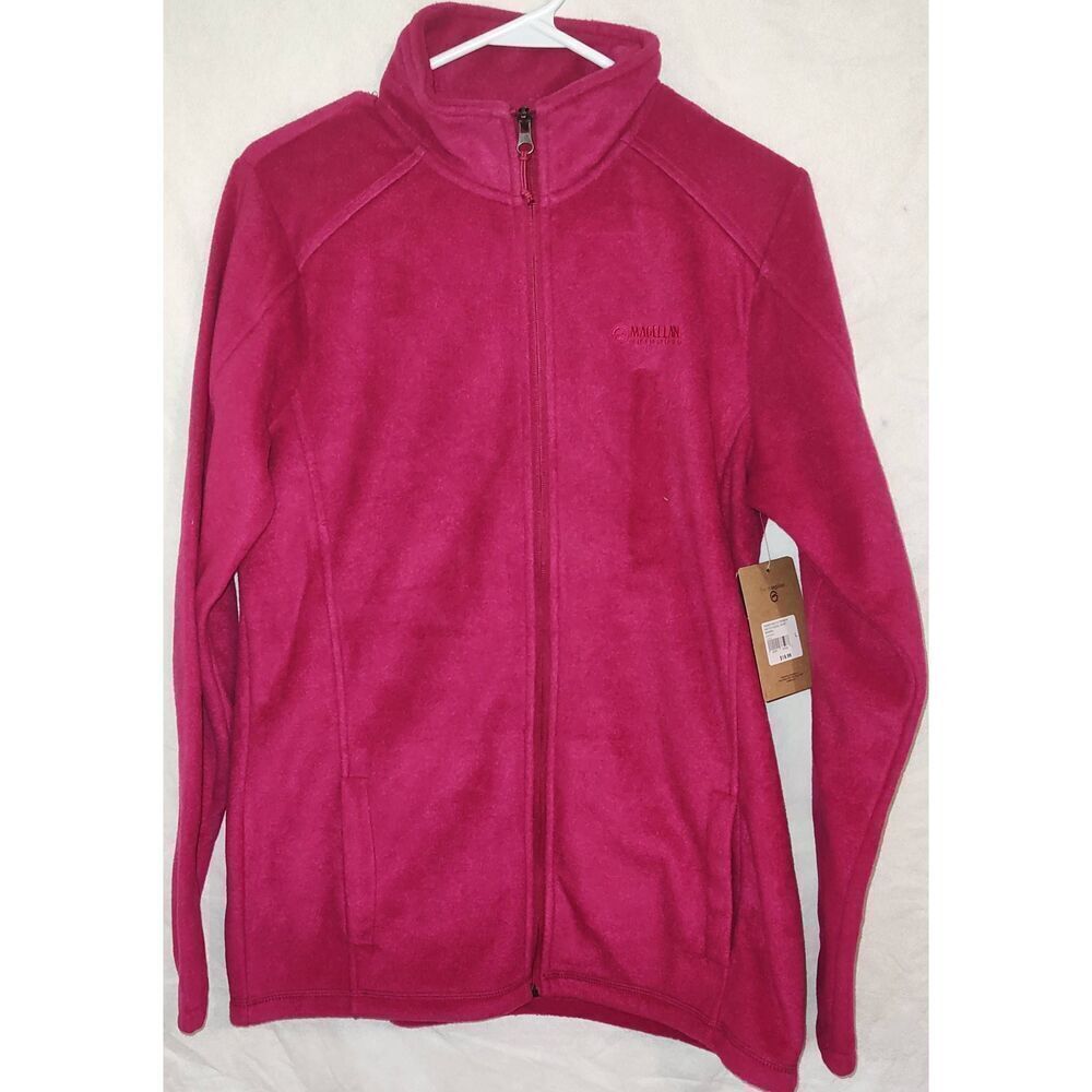 Magellan Fleece Full Zip Women's Size Large Long Sleeve Front Pockets NWT SANGRI